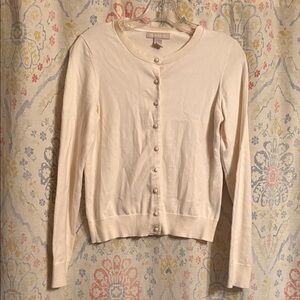 Banana Republic Cream Knit Cardigan